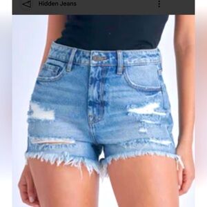 HIDDEN Distressed Denim Cutoff Shorts - Size Small - 100% Cotton